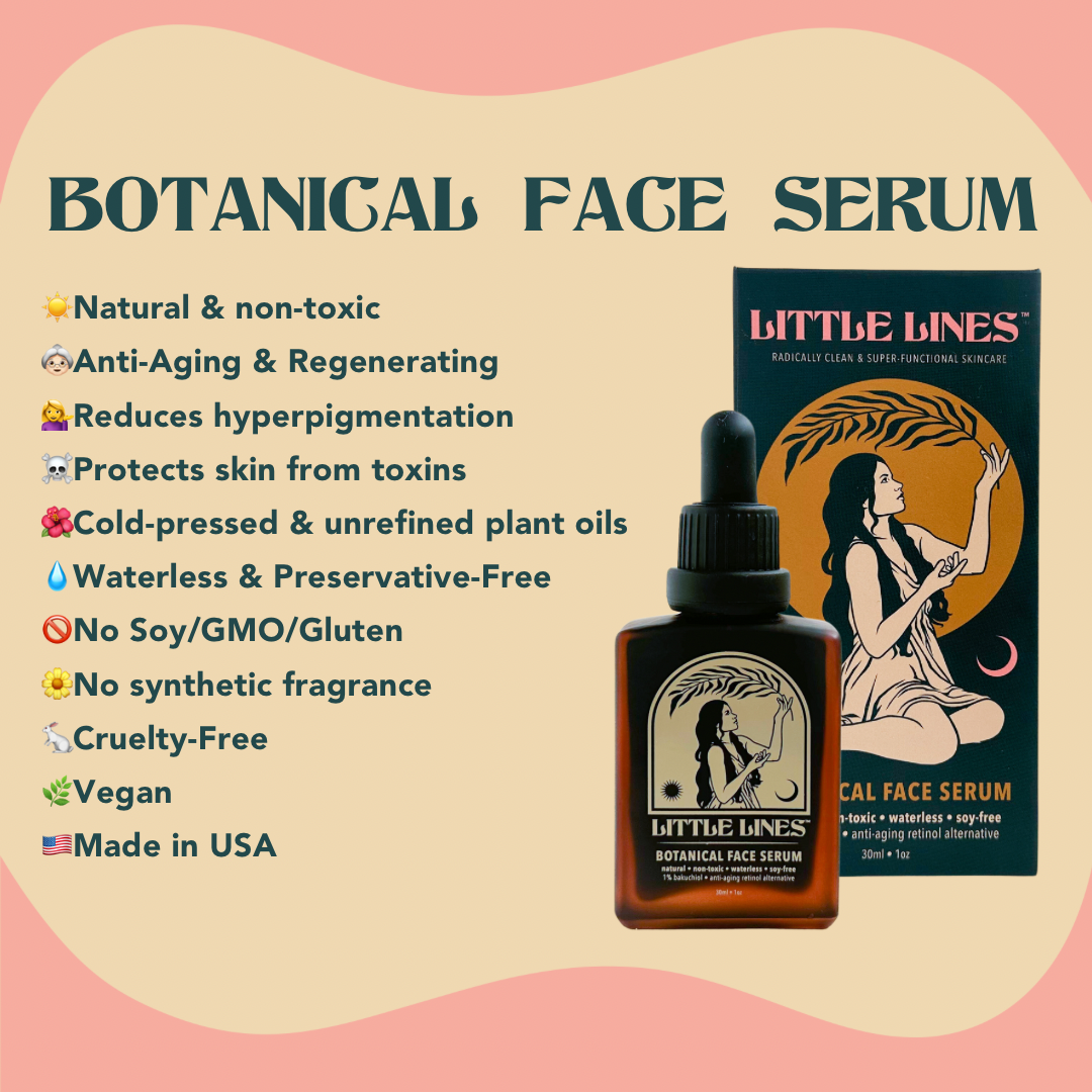 little lines, little lines beauty, little lines botanical bakuchiol serum, retinol alternative
